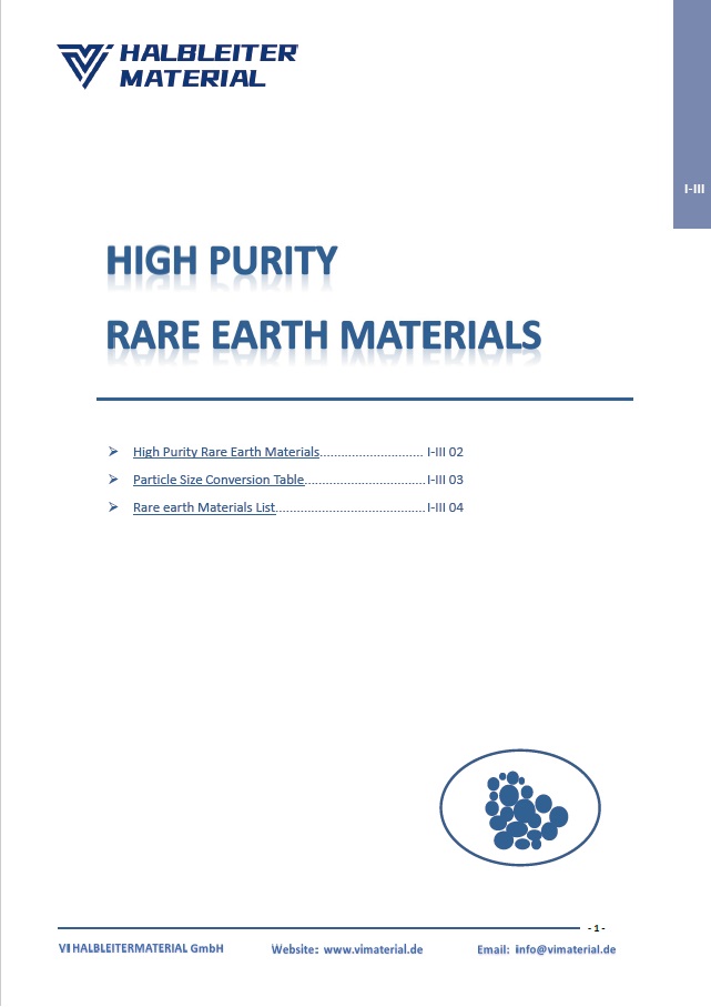 High Purity Rare Earth Materials-VIMATERIAL