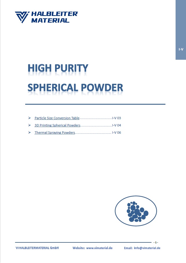 High Purity Spherical Powders-VIMATERIAL