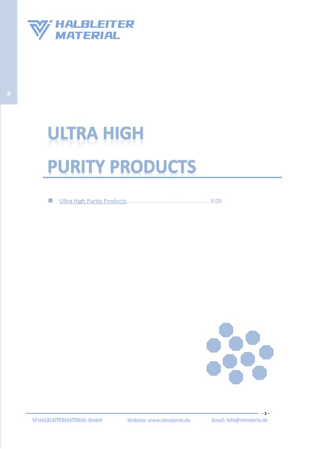 Ultra High Purity Products-VIMATERIAL