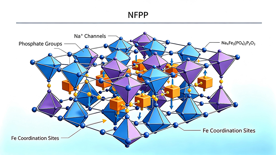 NFPP crystal structure and Na⁺ migration channels