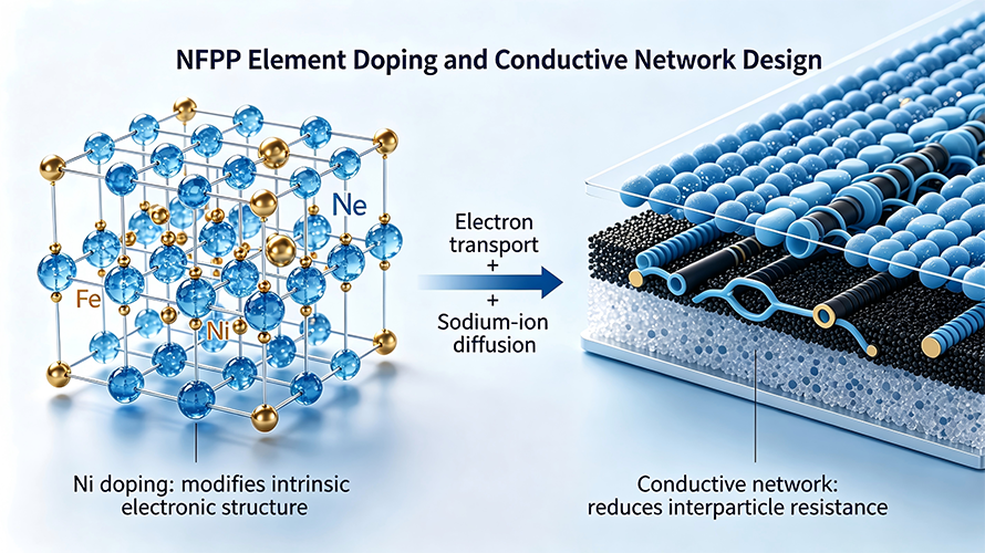 Elemental doping conductive network design